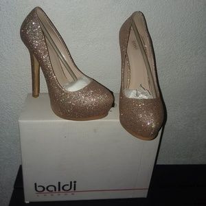 Gold Platform Heels by Baldi London sz 6.5